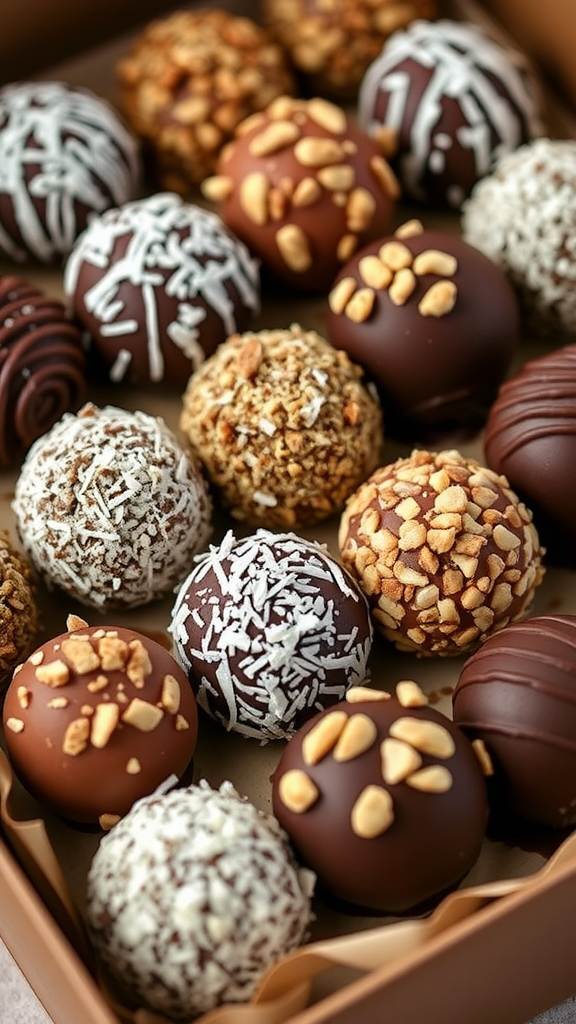 Chocolate Truffles with Various Flavors