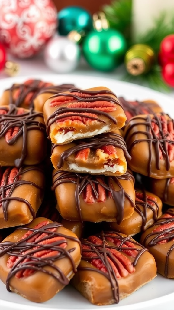 Caramel Pecan Turtle Candies