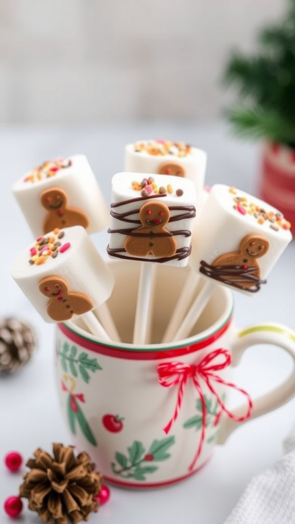 Gingerbread Marshmallow Pops