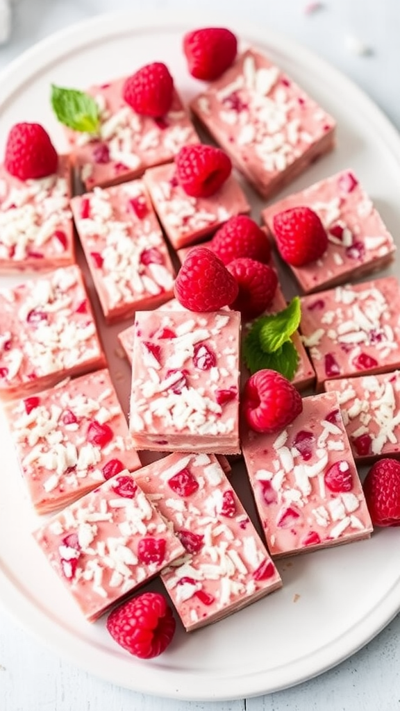 Raspberry Coconut Candy Bars