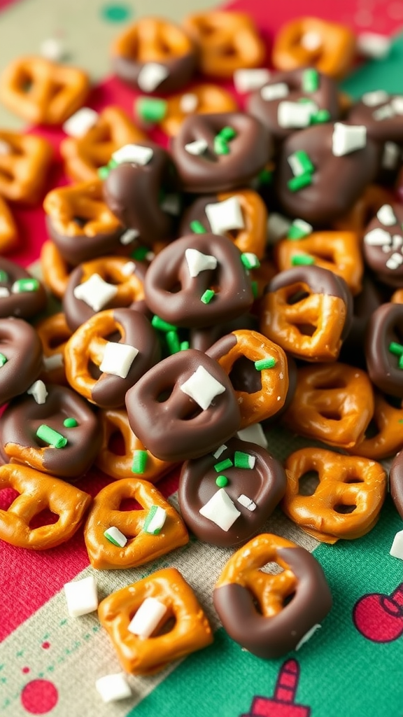 Chocolate Mint Pretzel Bites