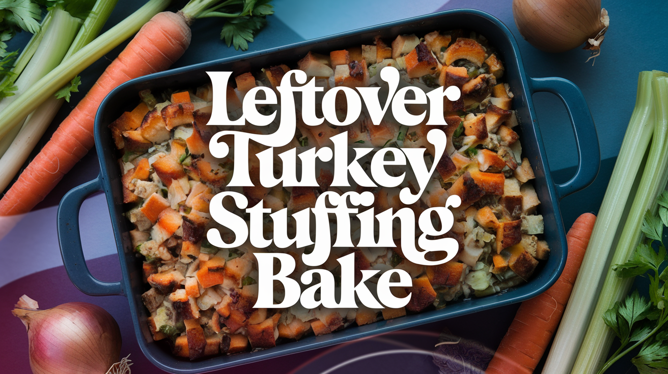 left over turkey stuffing bake recipe