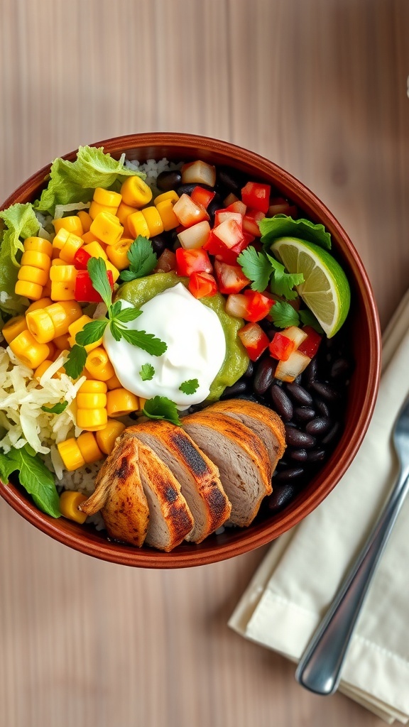 Chipotle-Style Chicken Taco Bowl (Copycat)